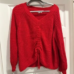 Miracle Vibrant Red V-Neck Sweater